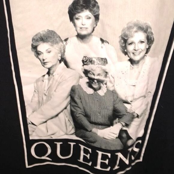 Golden Girls Queens Graphic Tee Shirt Black & Gray Short Sleeve Crewneck Unisex - Picture 3 of 8
